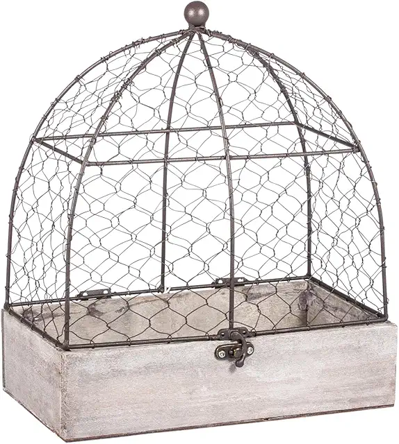 Gabbia in Legno Vintage Rayher Voliera Decorativa 25x14x29 cm