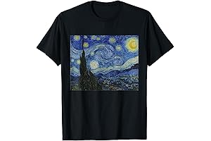 Starry Night Iconic Artwork Printed T-Shirt