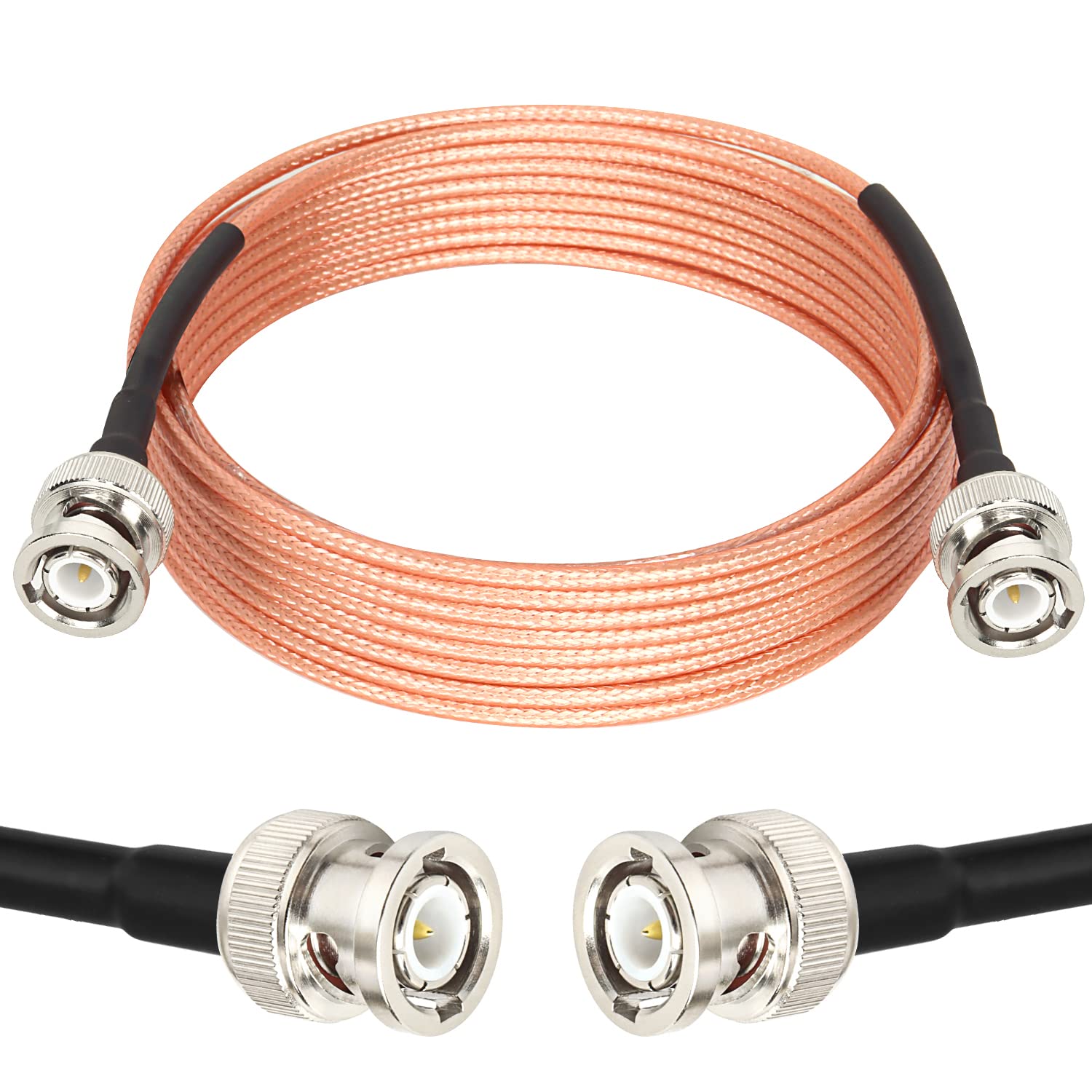 XRDS -RF Cavo BNC, 4,5 m, cavo BNC da 50 ohm BNC maschio a BNC, cavo antenna BNC RG316 per scanner antenna o radio portatile, ecc.