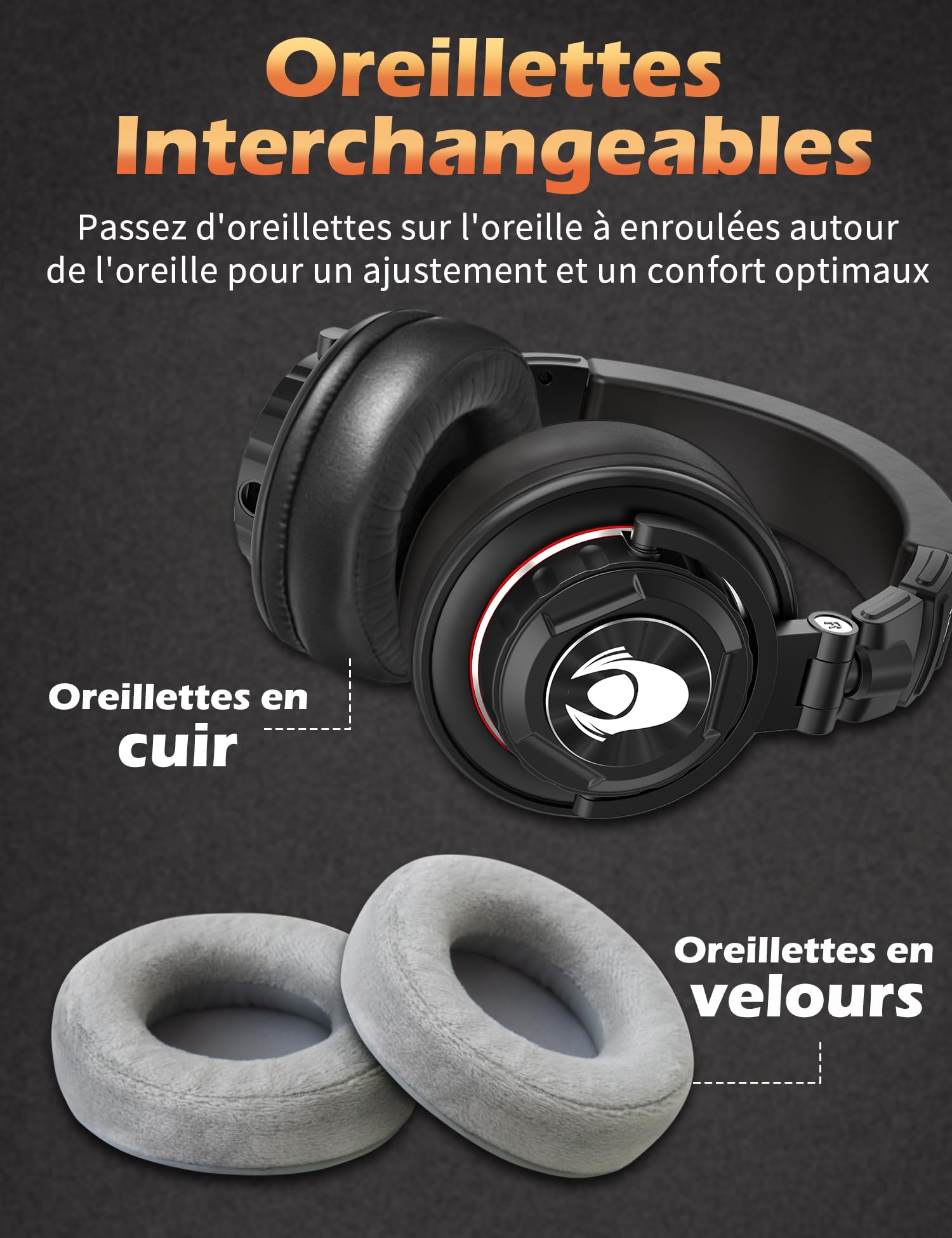 talomen Ti660x Casque Filaire Audio Over Ear，Coussinets remplaçables, Gamme de fréquences 10Hz à 40kHz, pour Le mixage, Le Mastering et l'édition, idéal pour l'enregistrement et Le mixage en Studio