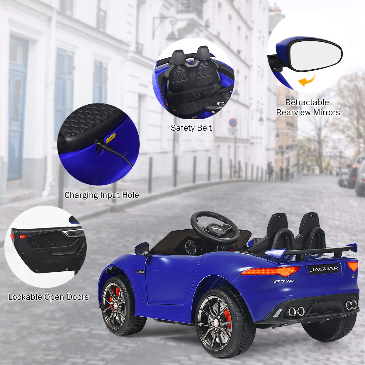 Costzon Ride on Car, 12V Licensed Jaguar FType SVR Battery Powered