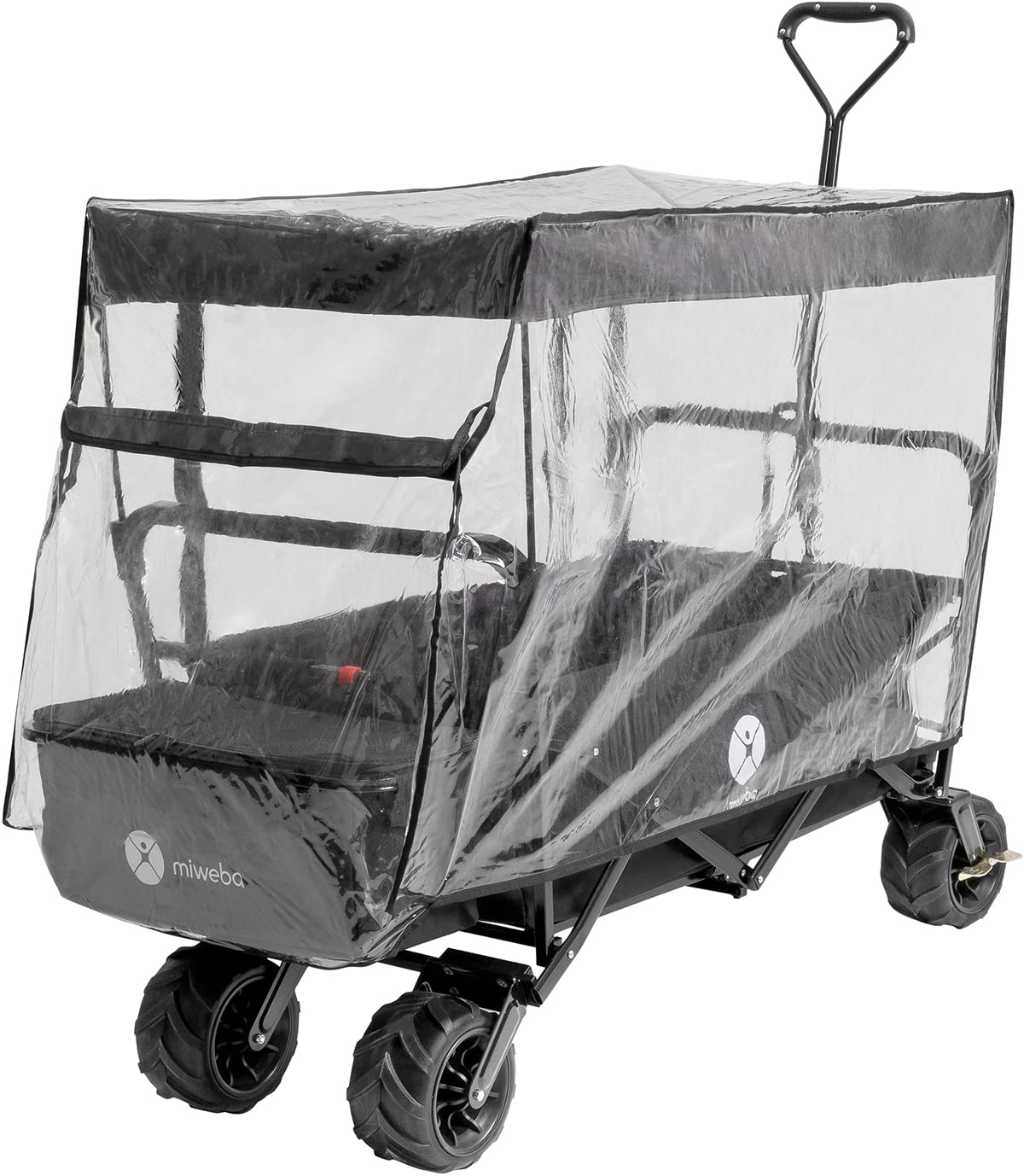 Miweba Regenschutz für faltbaren Bollerwagen MB-10 MB-15 MB-20 100 Kg Traglast Dach Handwagen faltbar Transportwagen
