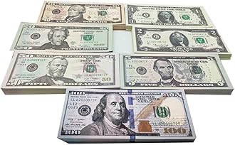 Ficheny Props Copy Money 140 pcs for Music Videos,Kids Learning Toys and Birthday Party