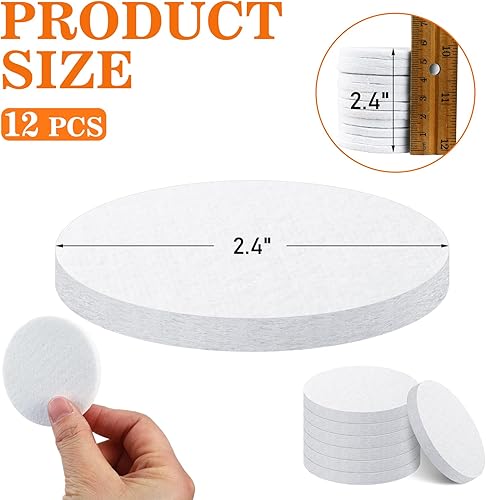 Miniatura 2 de Pangda 12 piezas de mecha circular de lana de cerámica para fogata de mesa de 2.4 pulgadas, combustible de bioetanol, cuenco para extender el tiempo