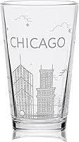 Vista 16 de AMSTERDAM NETHERLANDS SKYLINE Engraved Pint Beer Glass Minimalist City Sky Line Full Wrap Engraving Great Gift Idea!