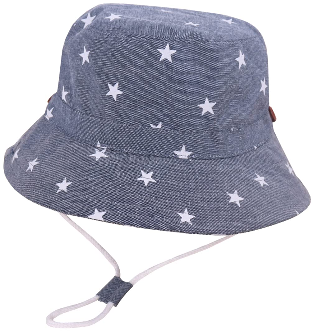 Kiniris Sombrero de Sol Algodón Unisexo Bebé Niña Niño Anti UV para Bebé Cartoon Bucket Hat Pescador Gorra Protección de Sol UPF50+