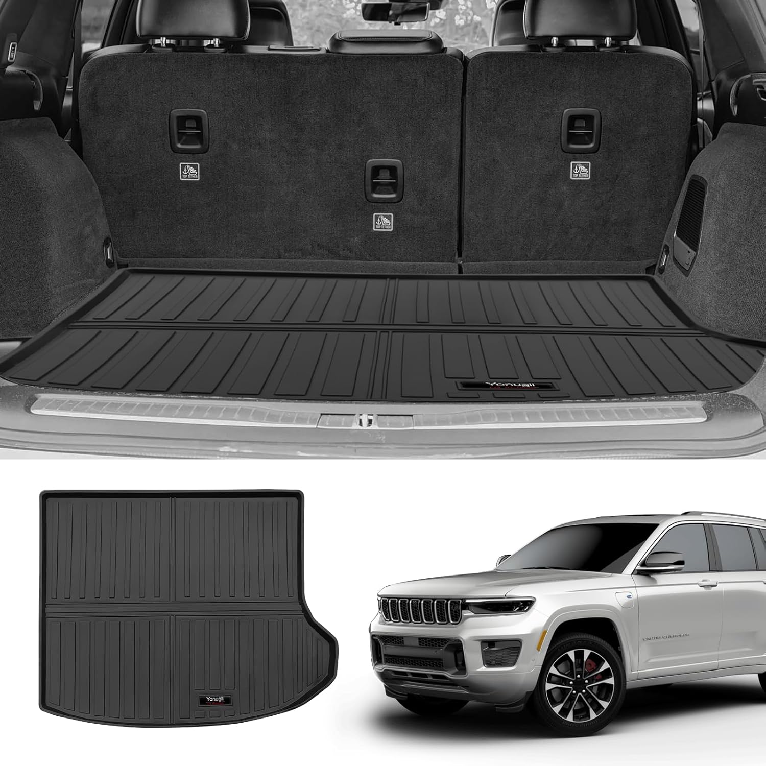 Custom for 2022-2026 Jeep Grand Cherokee Cargo Mats Trunk Liner All Weather TPE Protection Mat Accessories (NOT for WK or Grand Cherokee L)
