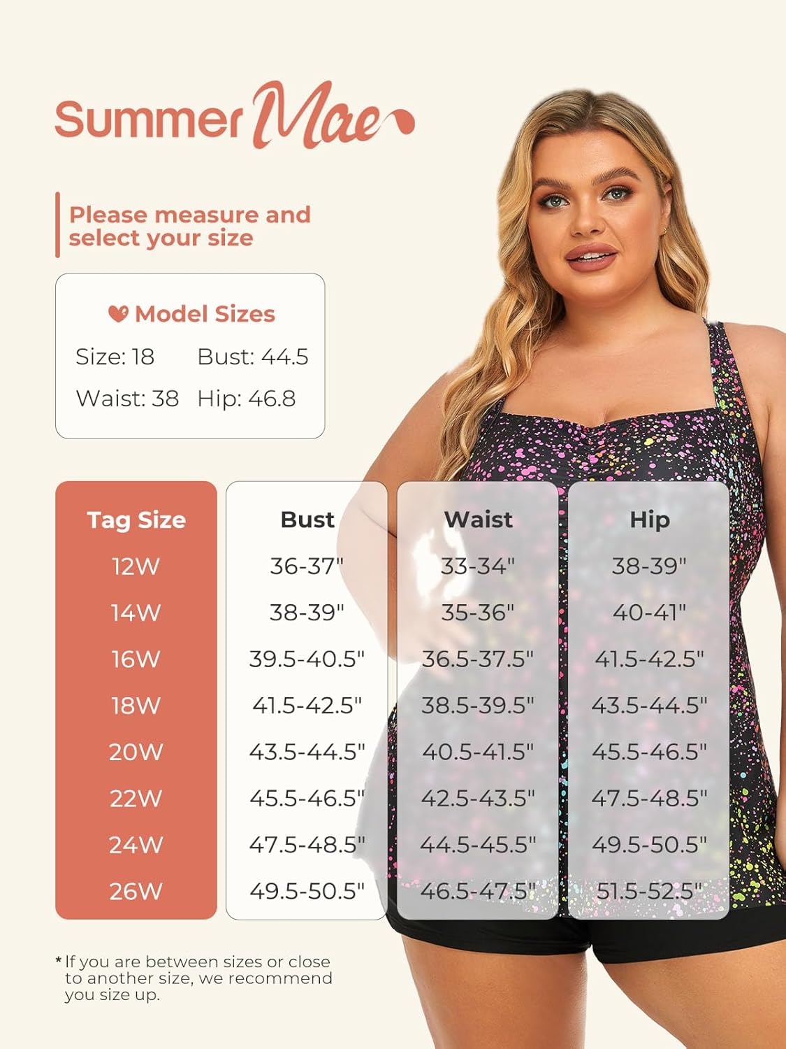 Summer Mae Women Plus Size Two Piece Tankini Swimsuits Flowy Bathing Suits Tummy Control Swimwear with Shorts - Image 6