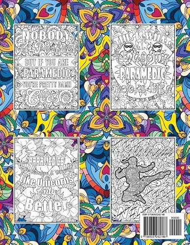 Paramedic Gifts: Paramedic Coloring Book for Adults: A Totally Hilarious Coloring Book Full of Paramedic Problems for Relief from Stress and Happiness – vue 2