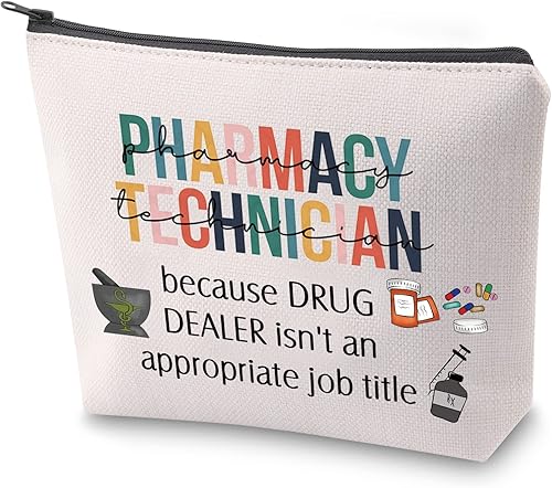 Miniatura 7 de ZJXHPO Pharmacy Tech - Kit de supervivencia RX Neceser de aseo para técnicos de farmacia con cremallera regalo de agradecimiento técnico de farmacia