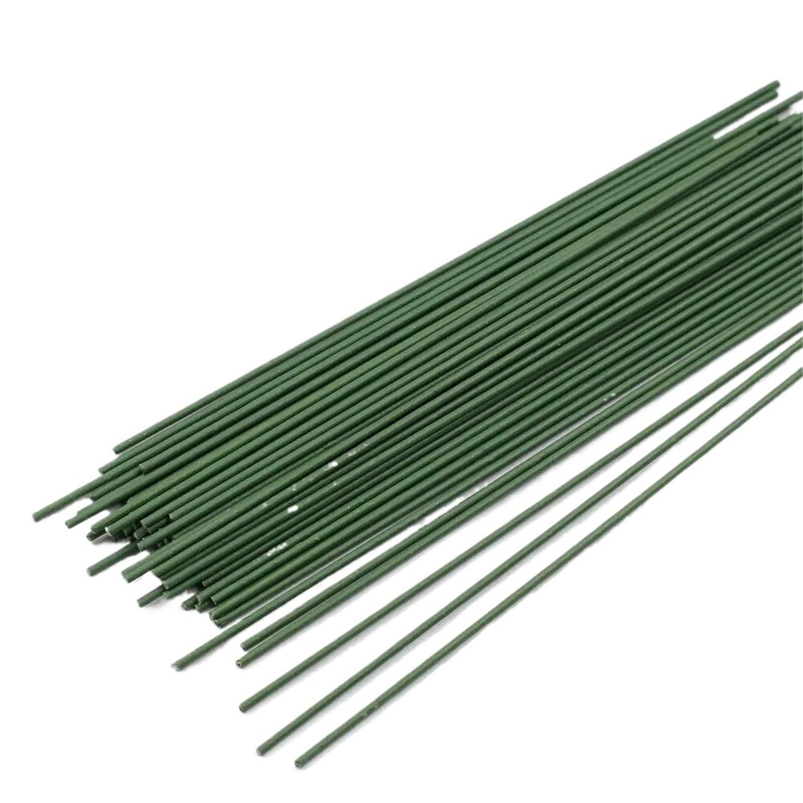 Yilwpv Green 40Cm 100Pcs 40Cm Artificial Dark Green Flower Stem