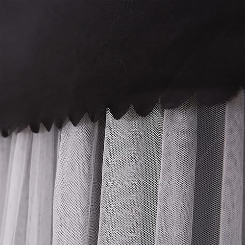 Miniatura 4 de SCMTY Toldo de cama de 4 postes de esquina de princesa y bonita mosquitera para cama de niñas, dormitorio de adultos, habitaciones de niños red de