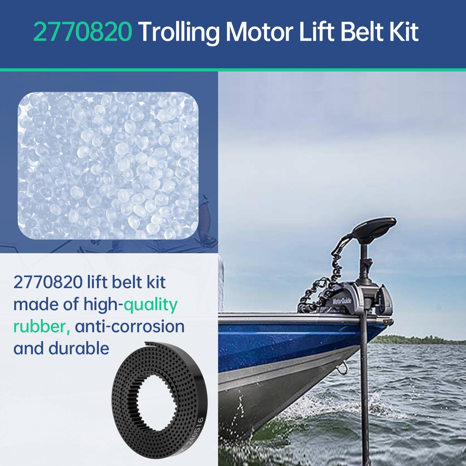 Amazon.com: Sxkxm 2770820 Lift Belt Kit, Trolling Motor Lift Belt 