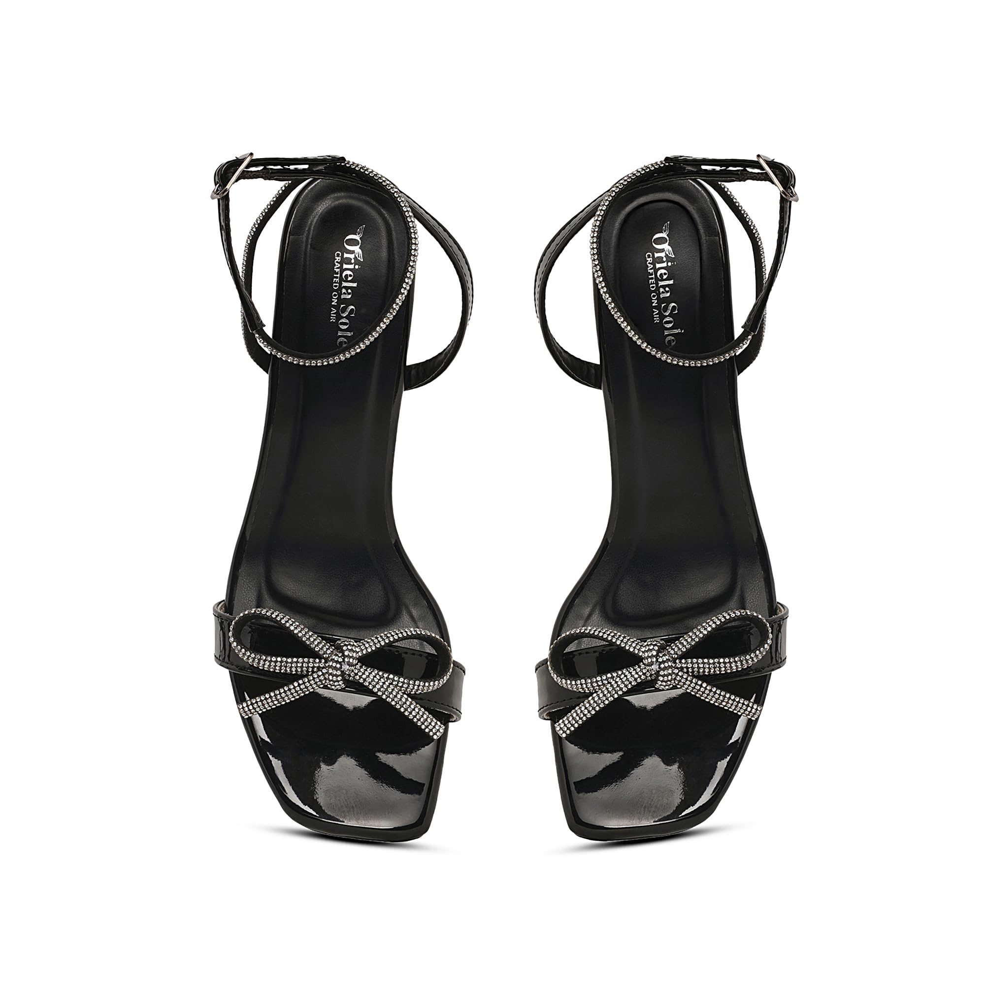 Women's Crystal Bow Stiletto Heels | Elegant Rhinestone Ankle Strap Pencil Heels for Weddings, Parties Fashion Sandals-image-19