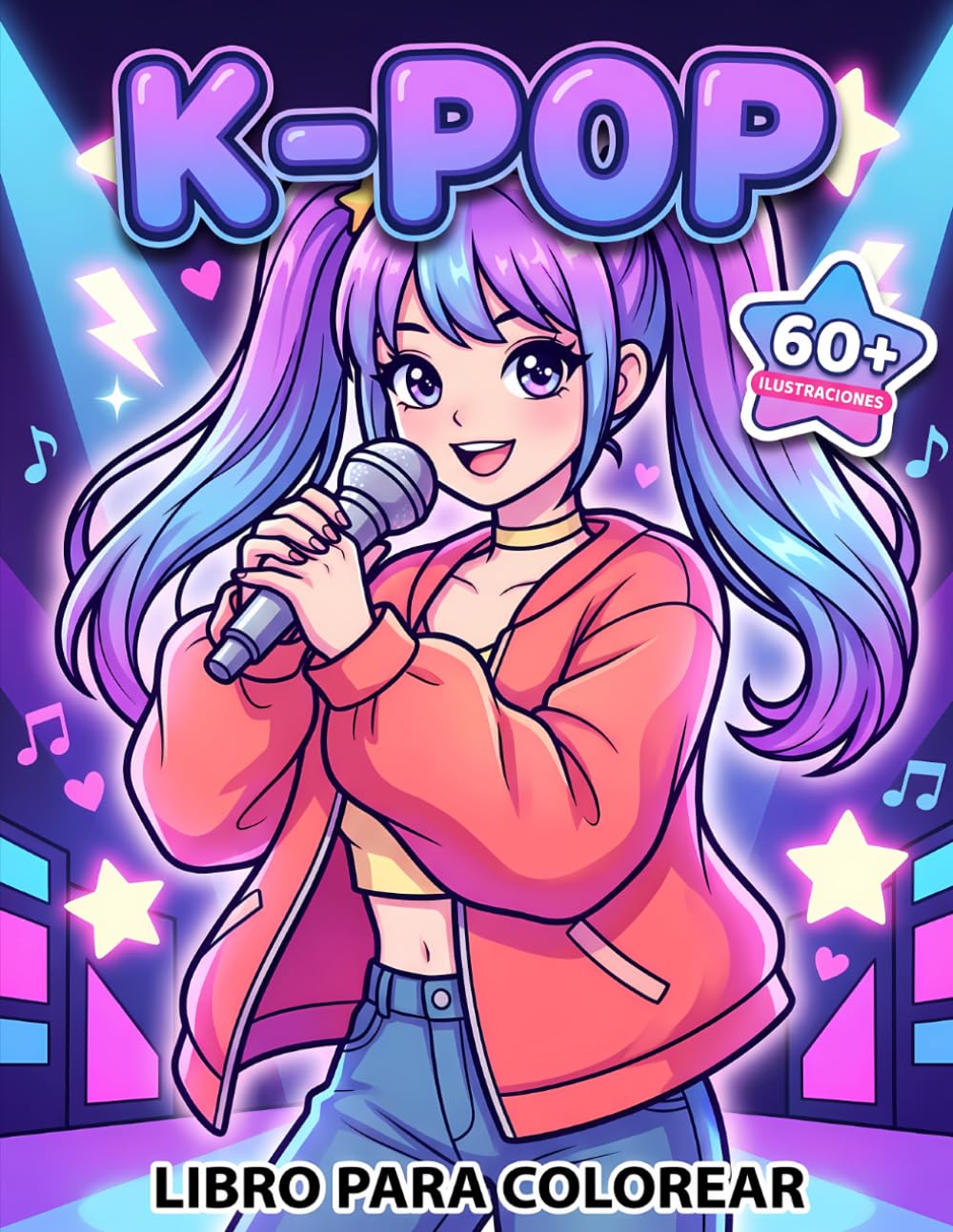Libro para Colorear K-Pop: Un Regalo Creativo Con Diseños Simples, Bonitos Y Relajantes Para Todas Las Edades