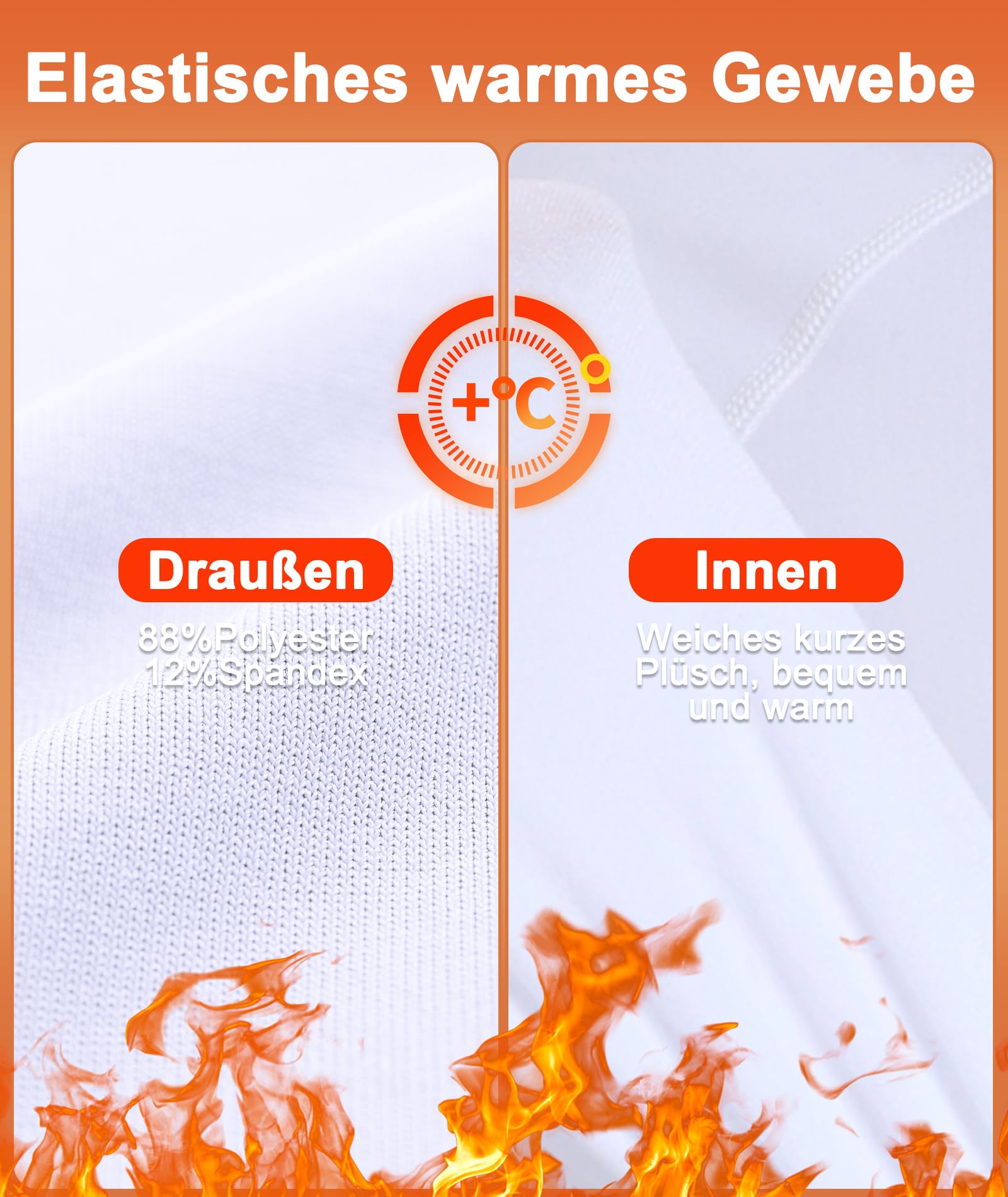 Djtnzdm Maglia Termica Uomo Manica Lunga Magliette da Ciclismo Invernale Sci Maglie Termiche Elastico Caldo T-Shirt Sportiva a Compressione Pacco da 2