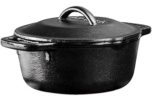 Lodge Cast Iron Small Dutch Oven with Lid (1-Quart)