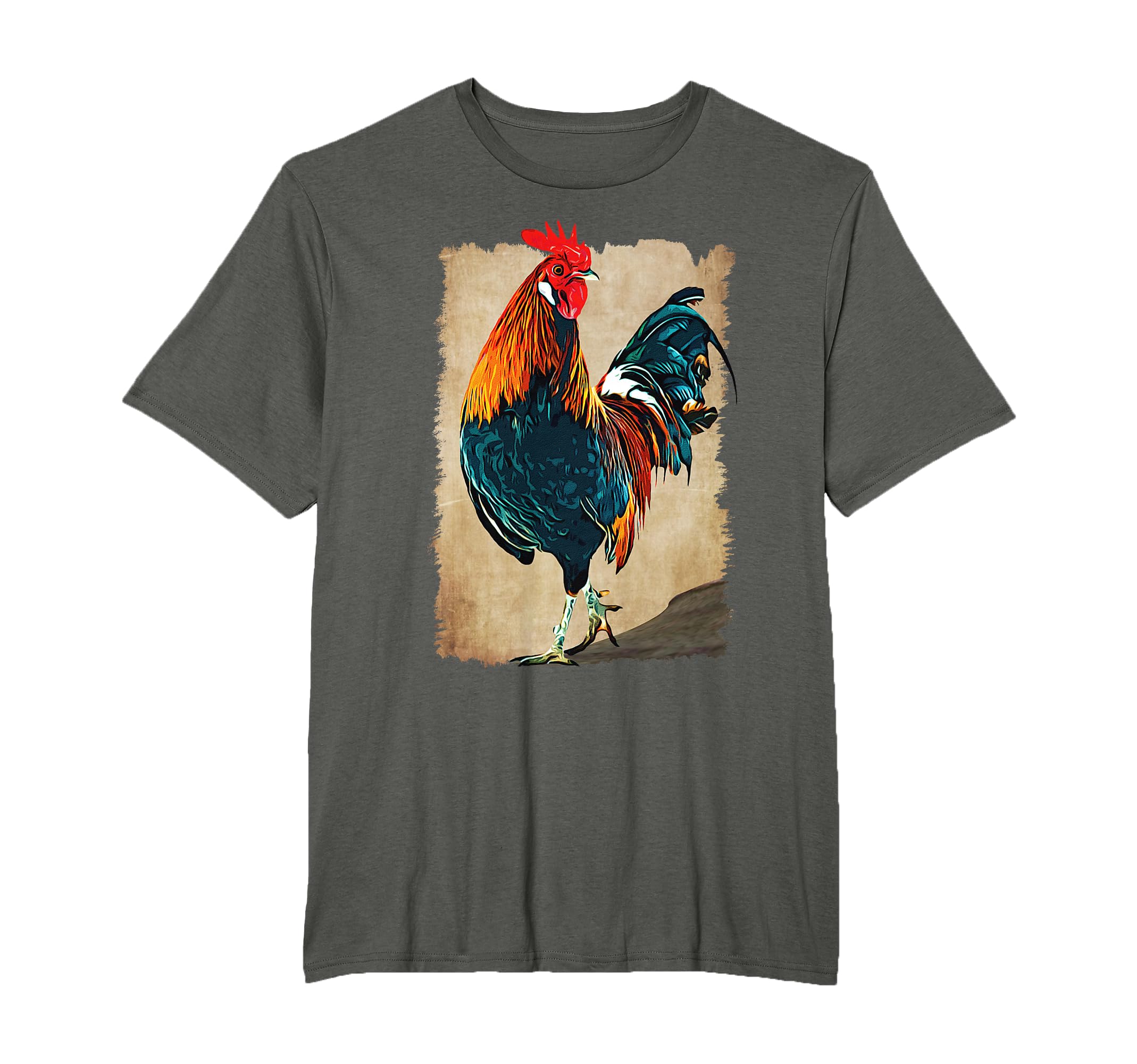View 1 of ***STOCK PHOTO FOR REFERENCE ONLY*** GRAY LARGE

Rooster Shirt  Chicken Vintage T-Shirt