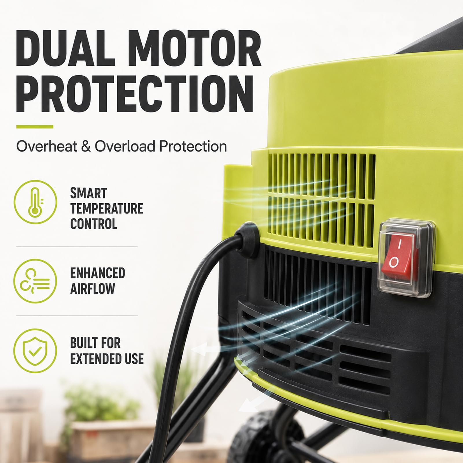 Broyeur De Feuilles Électrique 8000 Tr/Min, 2500 W Pour Compostage