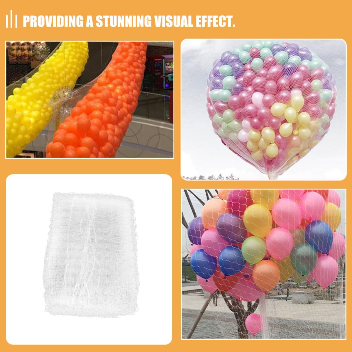 2 Satz Ballonstartnetze aus Weißem Pp mit Einfacher Handhabung und Sicherem Design für Hochzeit und Feierlichkeiten zur Sicheren Ballonfreigabe