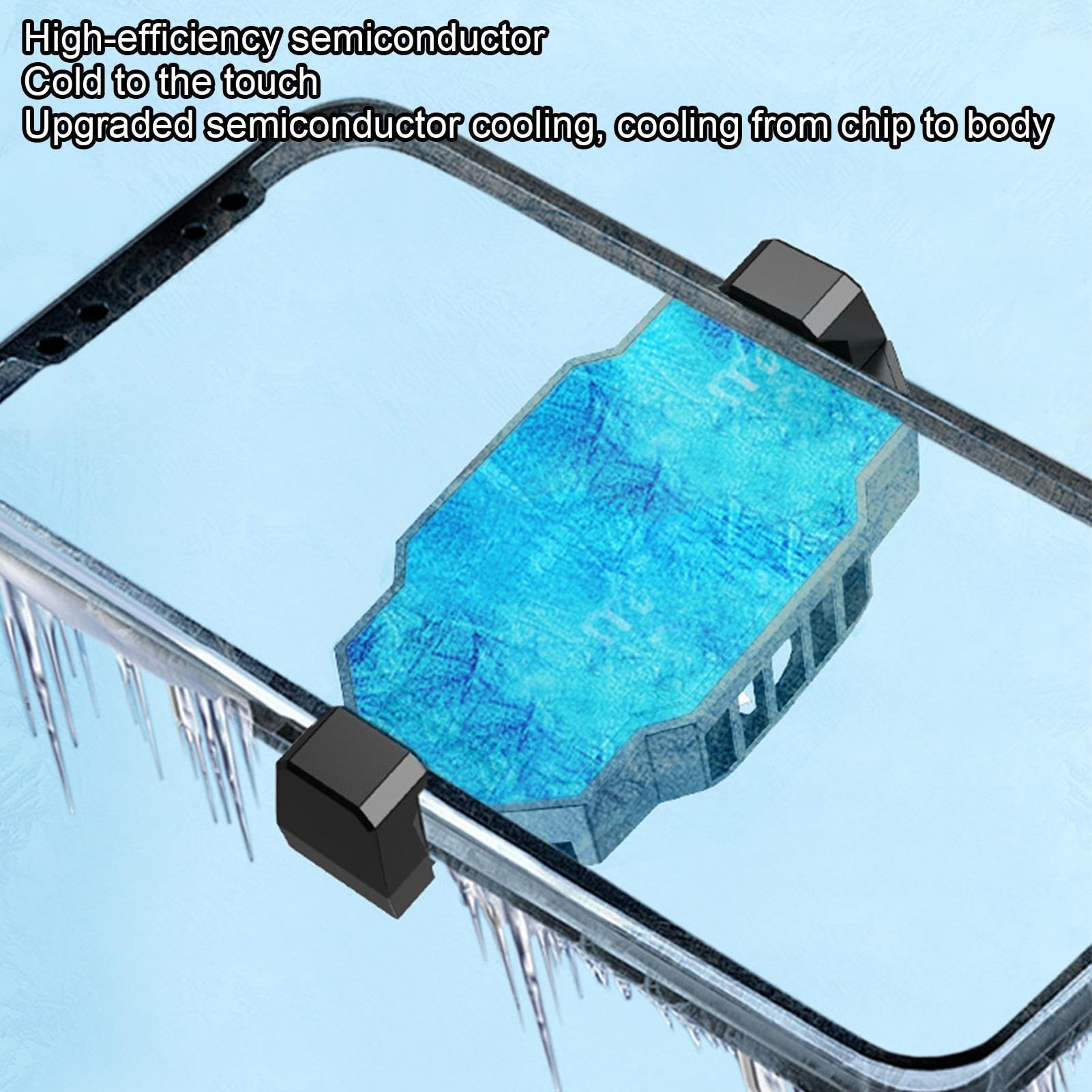 Ventola di raffreddamento del telefono, dispositivo di raffreddamento del telefono cellulare, Dispositivo di raffreddamento per cellulare con clip posteriore, Radiatore per cellulare silenzioso con
