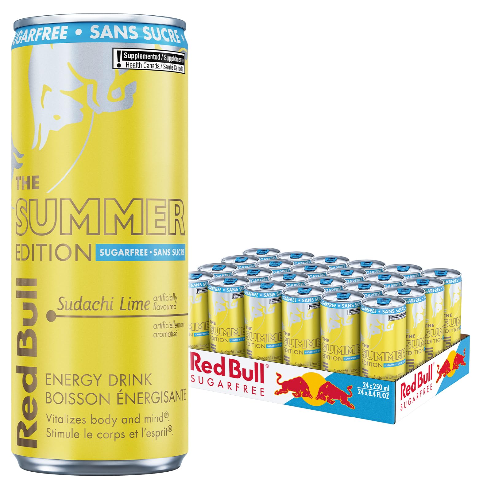 Red Bull Energy Drink Summer Edition Sugarfree - Sudachi Lime, MIT PFAND ÖSTERREICH 24x250ml