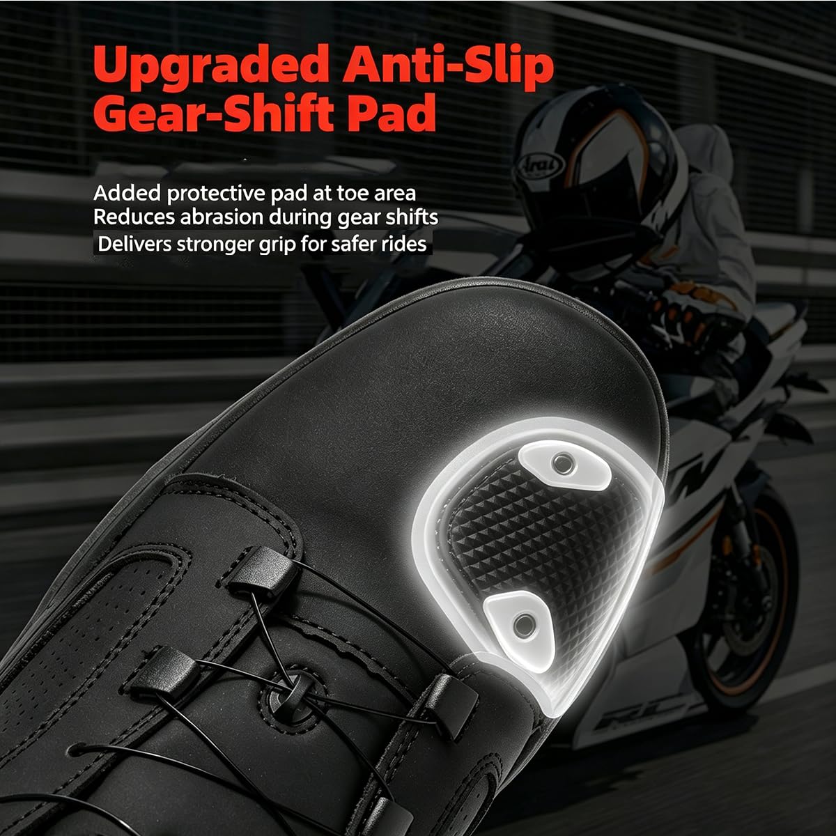 SDEQA Stivali da Moto Impermeabili da Uomo Scarpe Racing | Stivali da Motocross Protettivi Scarpe Moto con Supporto alla Caviglia per Pista e Strada