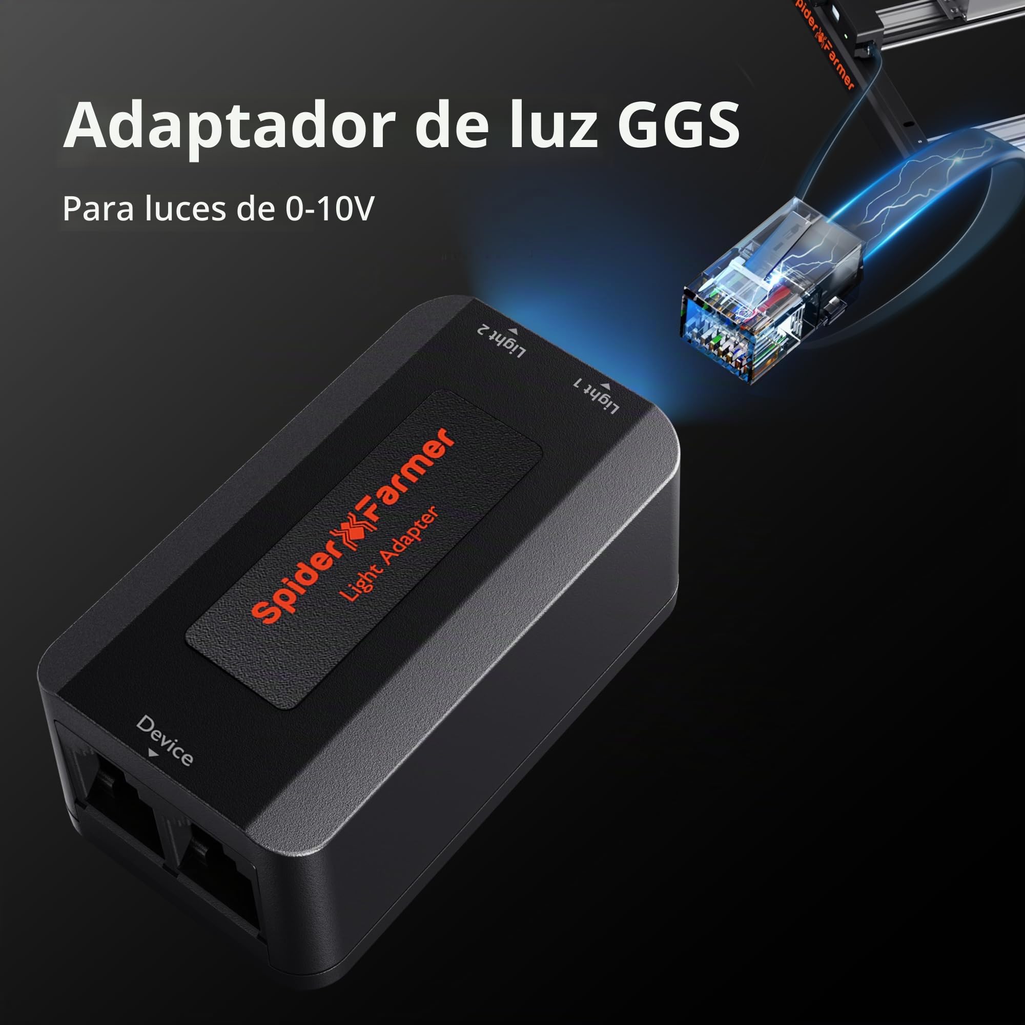 Conjuntos de controlador Spider Farmer GGS, controlador ambiental inteligente, sensor de temperatura, humedad, luz y adaptador, ideal para sistema de ciclo de cultivo en interiores y gestión