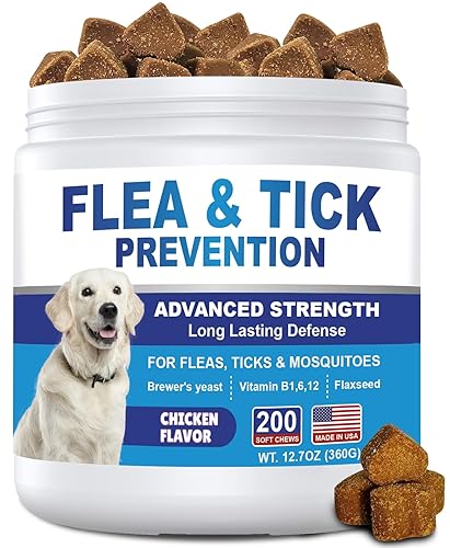 Flea and Tick Prevention for Dogs Chewables 200Ct - Flea