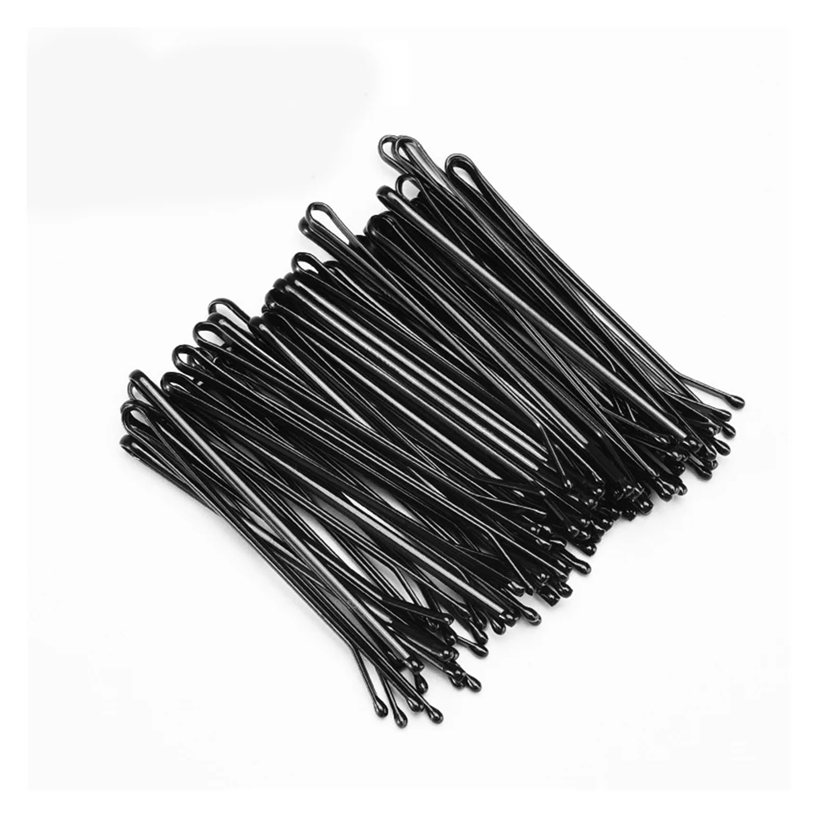 50/100 szt. 5.5cm w kształcie litery U aluminiowe spinki do włosów falowane spinki do włosów metalowe czarne wsuwki do włosów Barrettes narzędzia do fryzury ślubnej szpilka(Straight 100pcs)