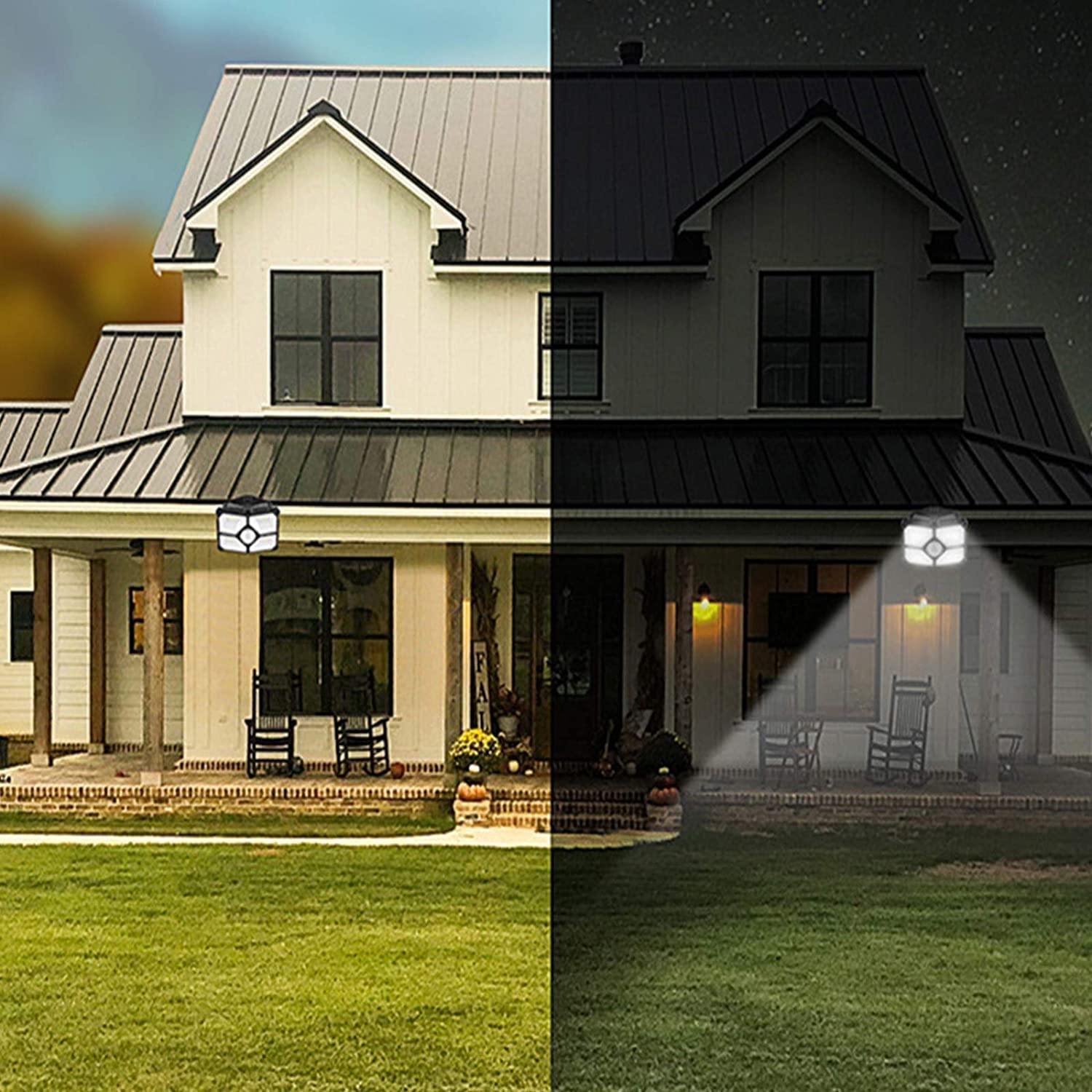 Luces Solares LED Para Exteriores, 40 Luces LED Seguridad Con Sensor Movimiento Solar Con 3 Modos De Iluminación Inteligente IP65 Luz Pared Impermeable Para Valla Puerta Patio 2 Piezas