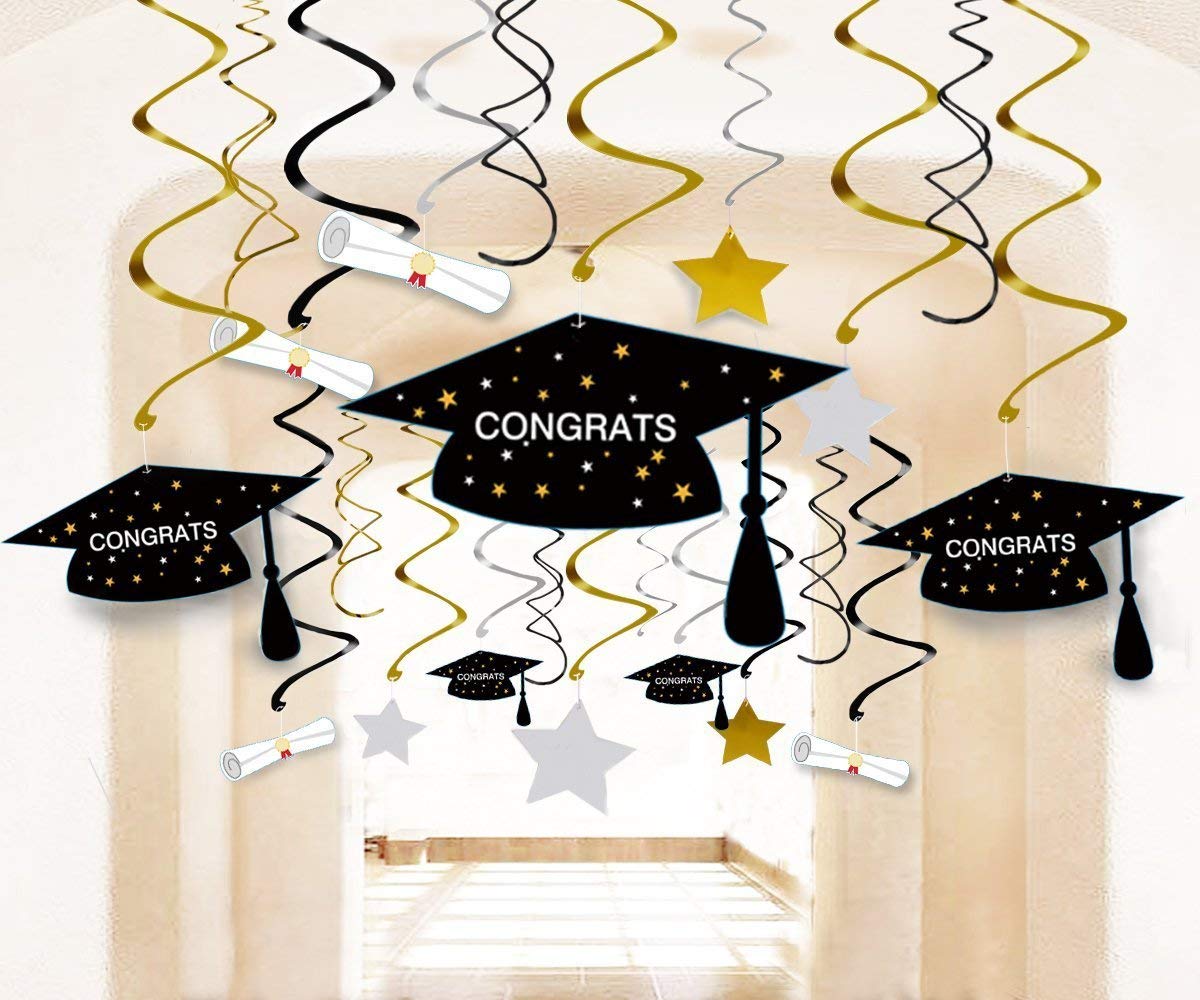 Adornos Colgantes De Graduación 2024 - 27 Piezas, 9 Diseños, Para Decorar Fiestas Y Aulas