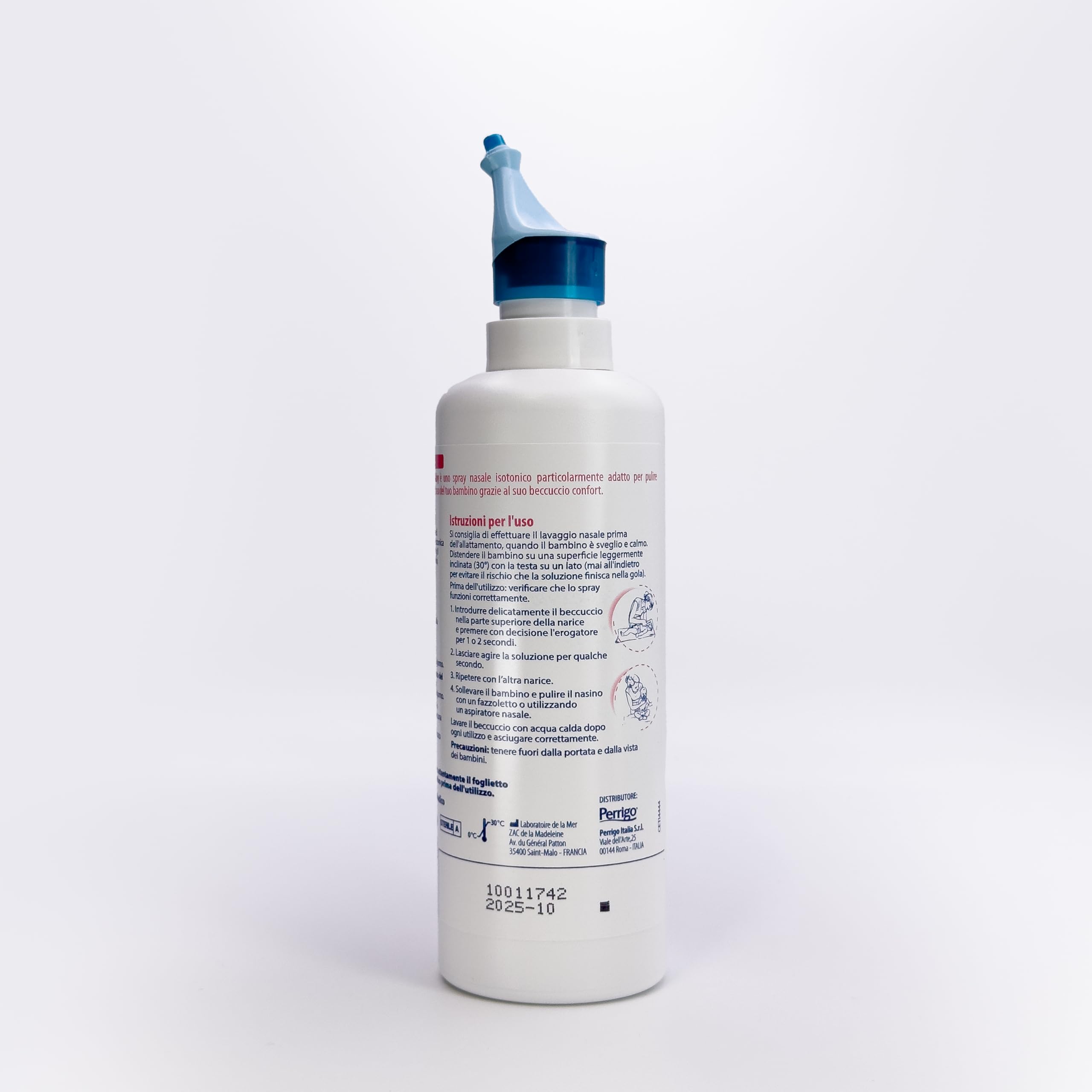 Physiomer® Baby Spray Nasale 115 ml - Naso chiuso e che cola - 3in1: Libera │ Allevia│ Ripristina - Acqua di mare pura al 100% │Dai 15 giorni di età│Nebulizzazione Delicata│Comfort Tip®