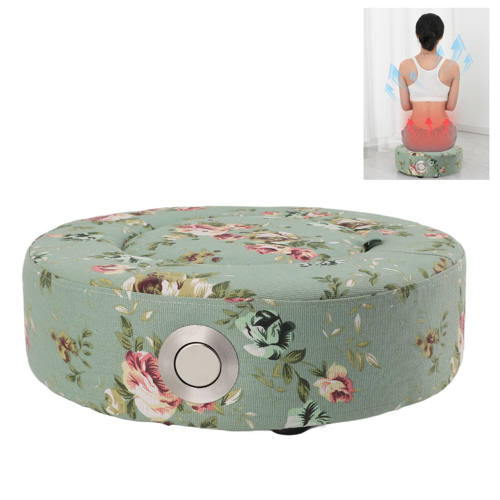Cojín de Moxibustión para Meditación Yoga Relax Mat Giratorio Control de Temperatura Redondo Cálido