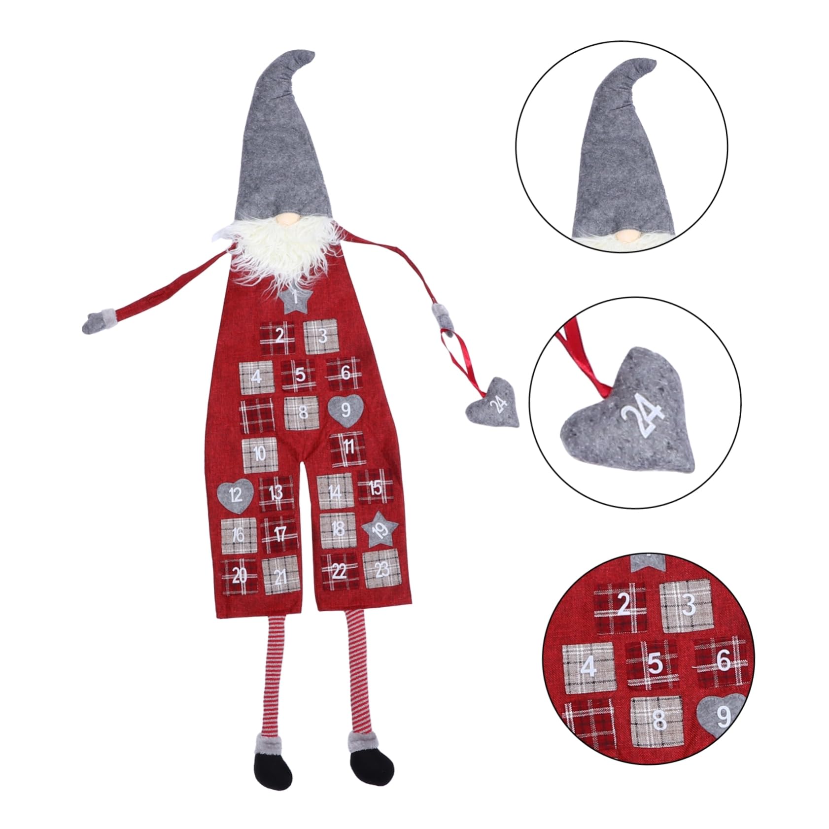 Cabilock Calendario De Adviento Con Diseño De Decoración Navideña Para Pared O Mesa Ideal Para Familias