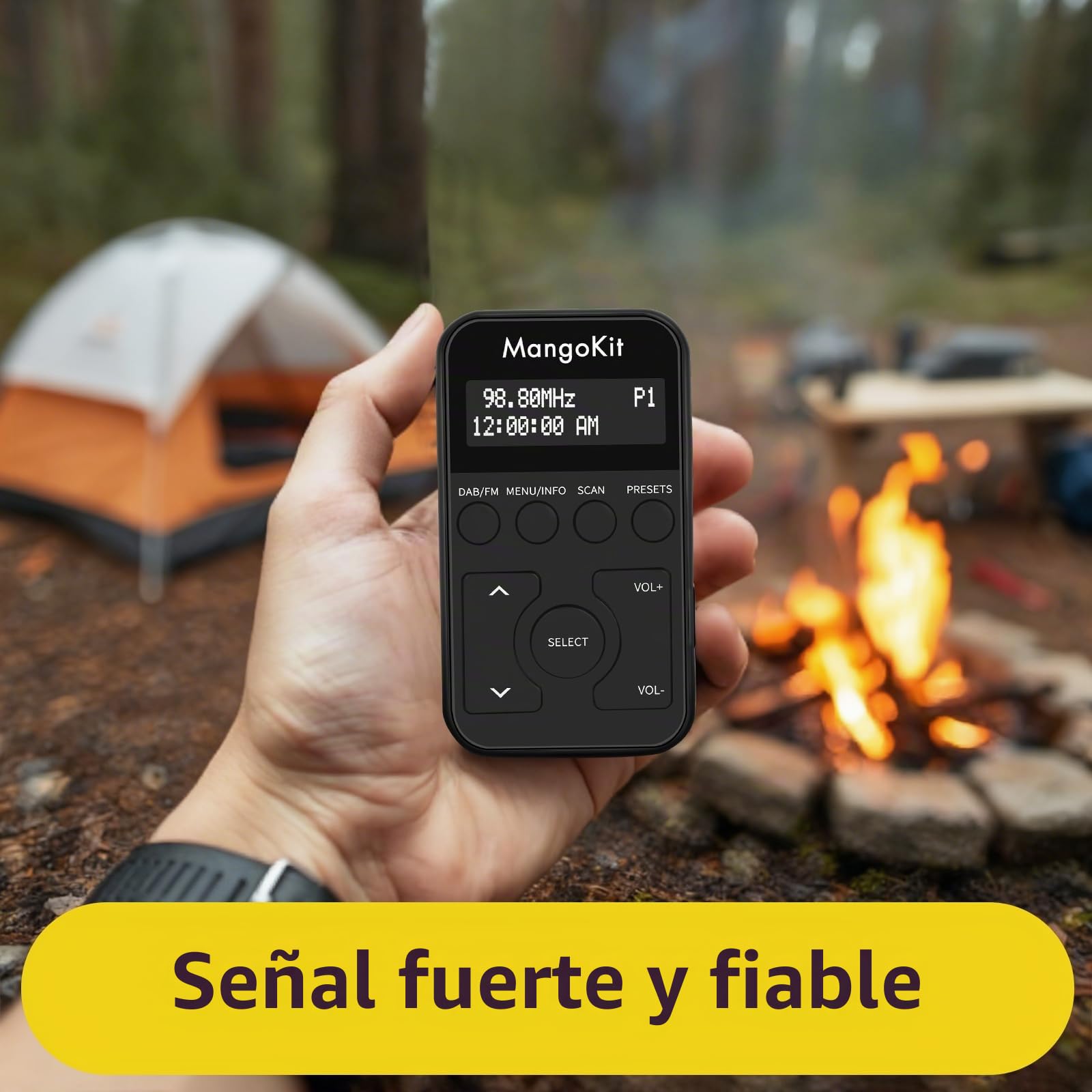 MP1 Radio Portátil Pequeña Dab/Dab+ y FM,Mini Radio de Bolsillo Digital Batería Recargable con Auriculares,Botones bloqueables,batería o Red alimentada,20 Estaciones preestablecidas (Negro)