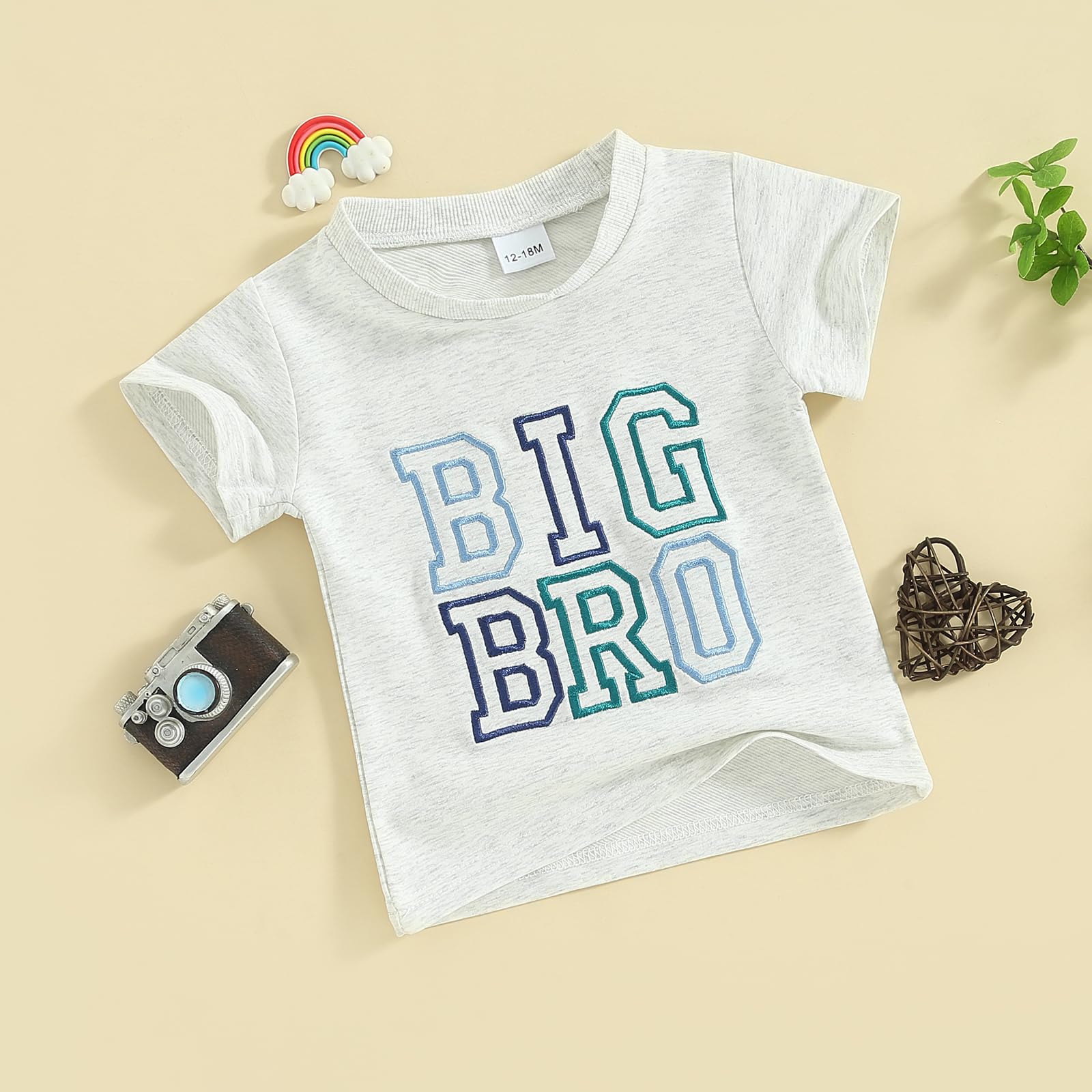 Toddler Baby Boy Summer Clothes Big Brother Little Brother Matching Outfits Big Brother Shirts for Toddler
