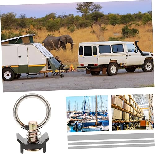 Miniatura 4 de L Track Tie Down 4 unids E Track Accesorios de acero inoxidable Pernos de pista de línea aérea Ataduras de pista de un solo perno prisionero L