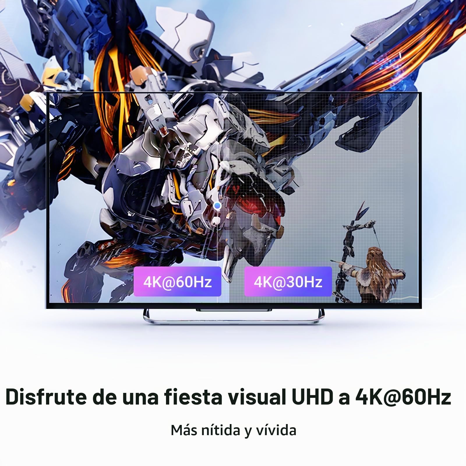 UGREEN HDMI Switch 4K 60Hz 5 Entradas 1 Salida 3D HDR CEC Conmutador con Mando a Distancia Compatible con PS5 PS4 Xbox One 360 ​​TV Stick Box Chromecast DVD BLU Ray PC HDTV Proyector Pantalla