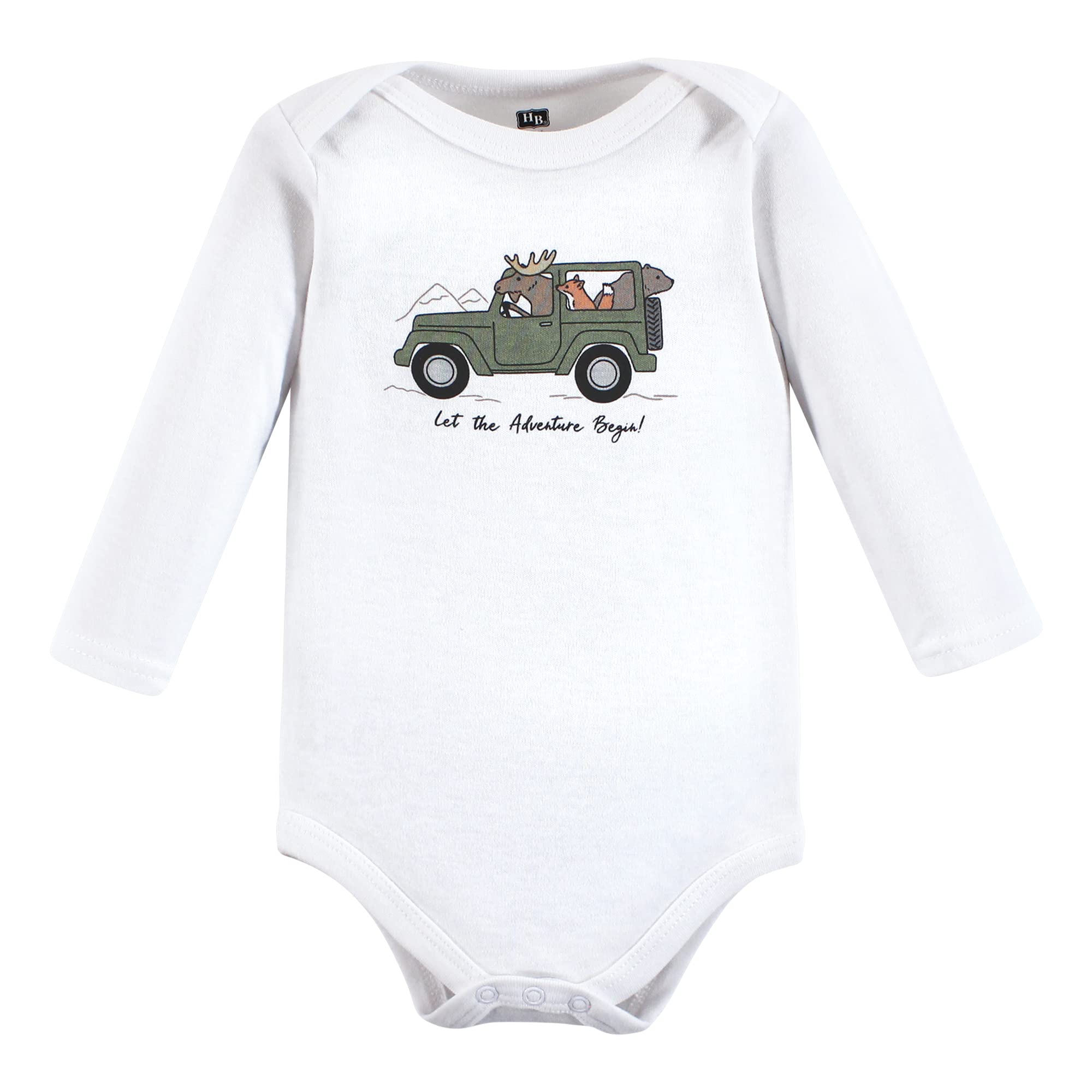 Hudson Baby Unisex dziecięce bawełniane body z długim rękawem