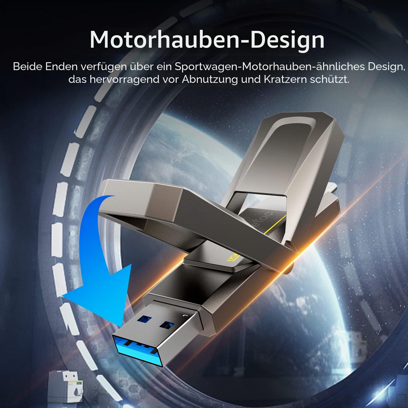 Netac US5 128GB Solid USB State Drive Externe tragbare SSD Typ-c und USB 3.2 Dual Interface Geschwindigkeit bis zu 550MB/s für Smartphone und Notebook Computer