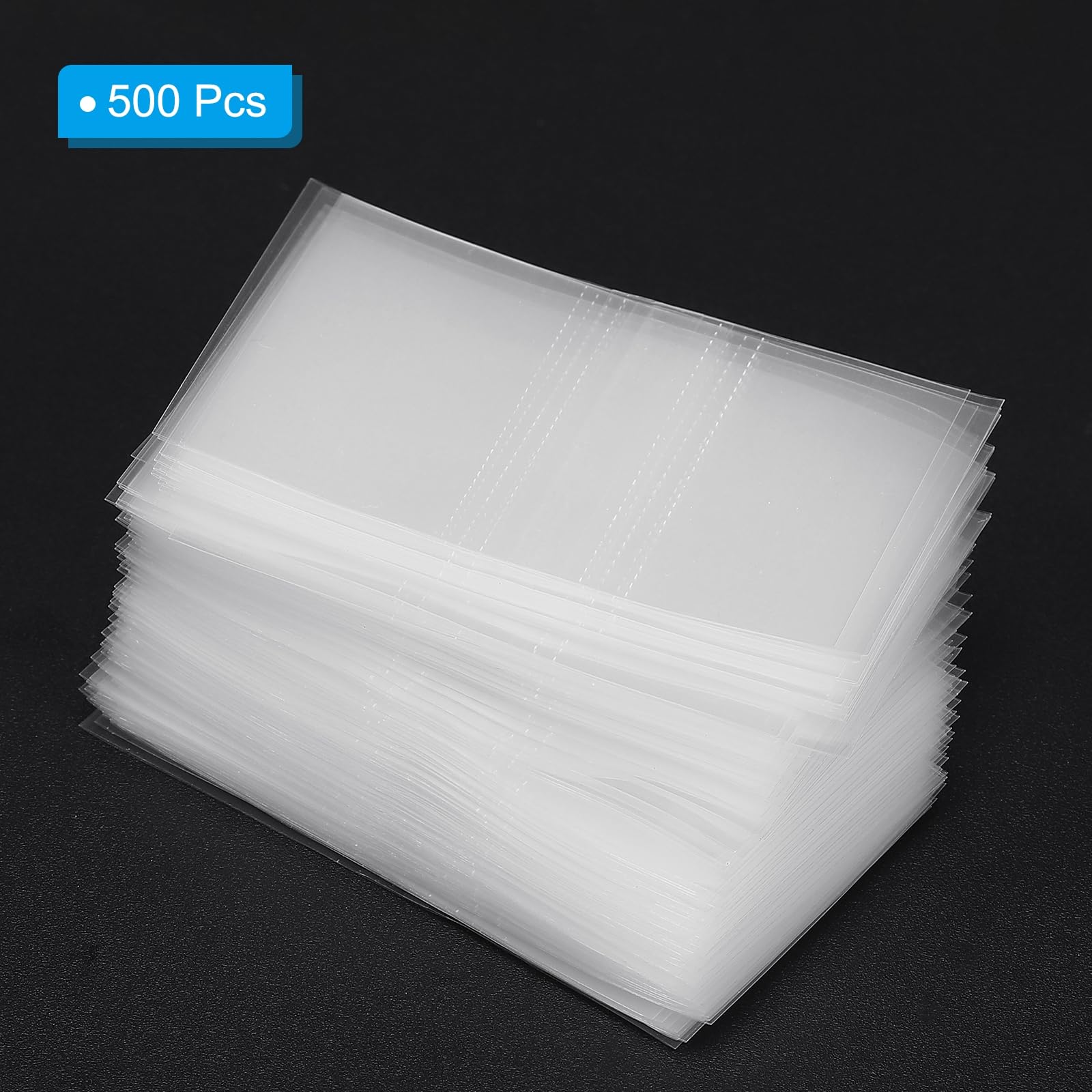 PATIKIL 50x30mm PVC perforowane opaski termokurczliwe, 500 sztuk folii termokurczliwej do butelek słoiki puszki pudełka nadają się do korków o średnicy 1,1 do 1,18 cala, przezroczyste