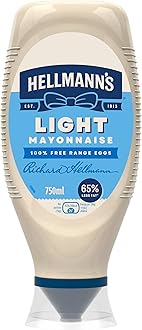 Light Mayonnaise Condiment 100% recycled squeeze bottle light mayo for burgers, sandwiches and salads, 430ml
