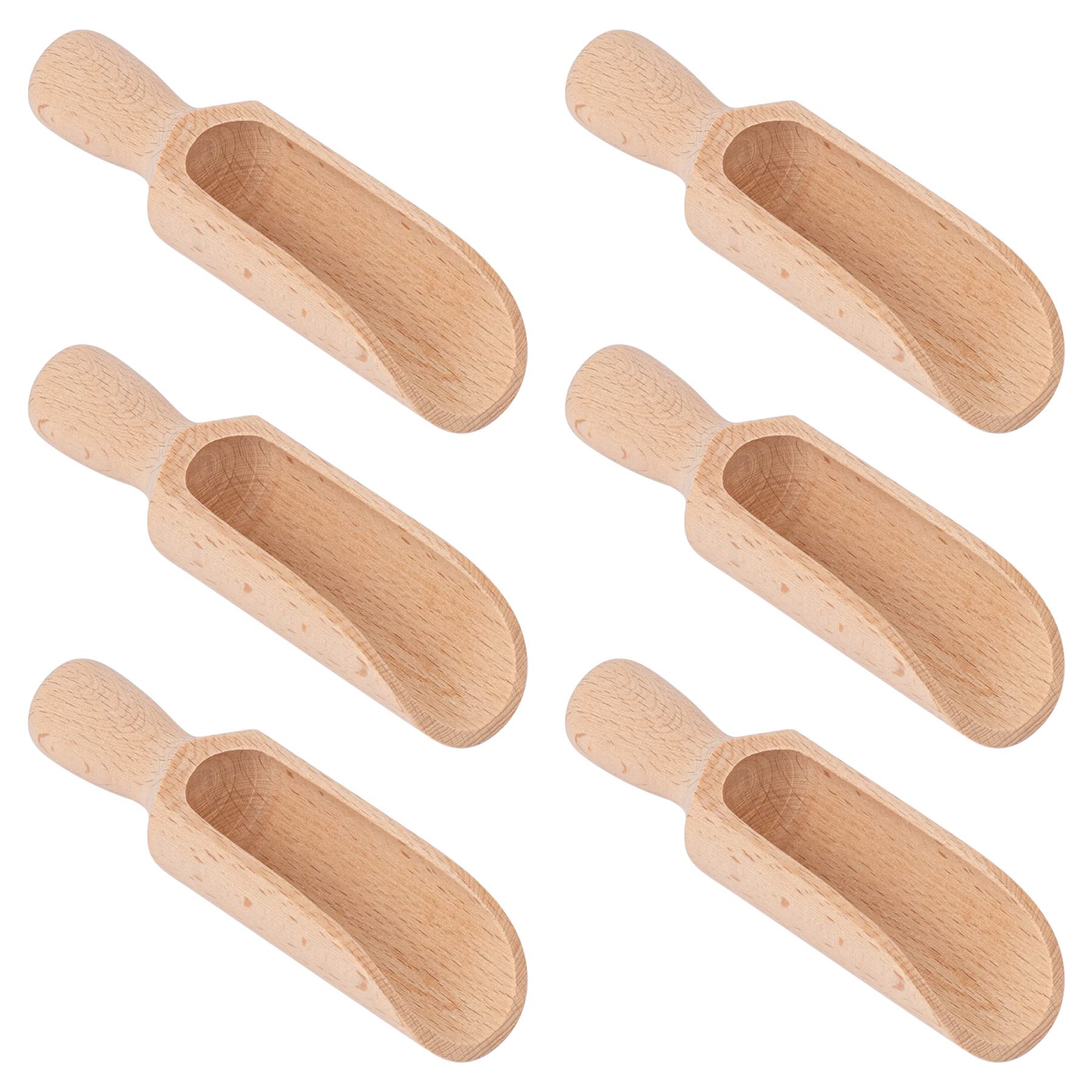Petites cuillères en bois AUEAR lot de 6 mini cuillères doseuses à épices