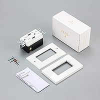 Vista 3 de LEOD 4.2A 5V Smart High Speed 2 USB Cargador de pared con 2 tipos de placas de pared libres (estándar y sin tornillos incluidos), receptáculo USB