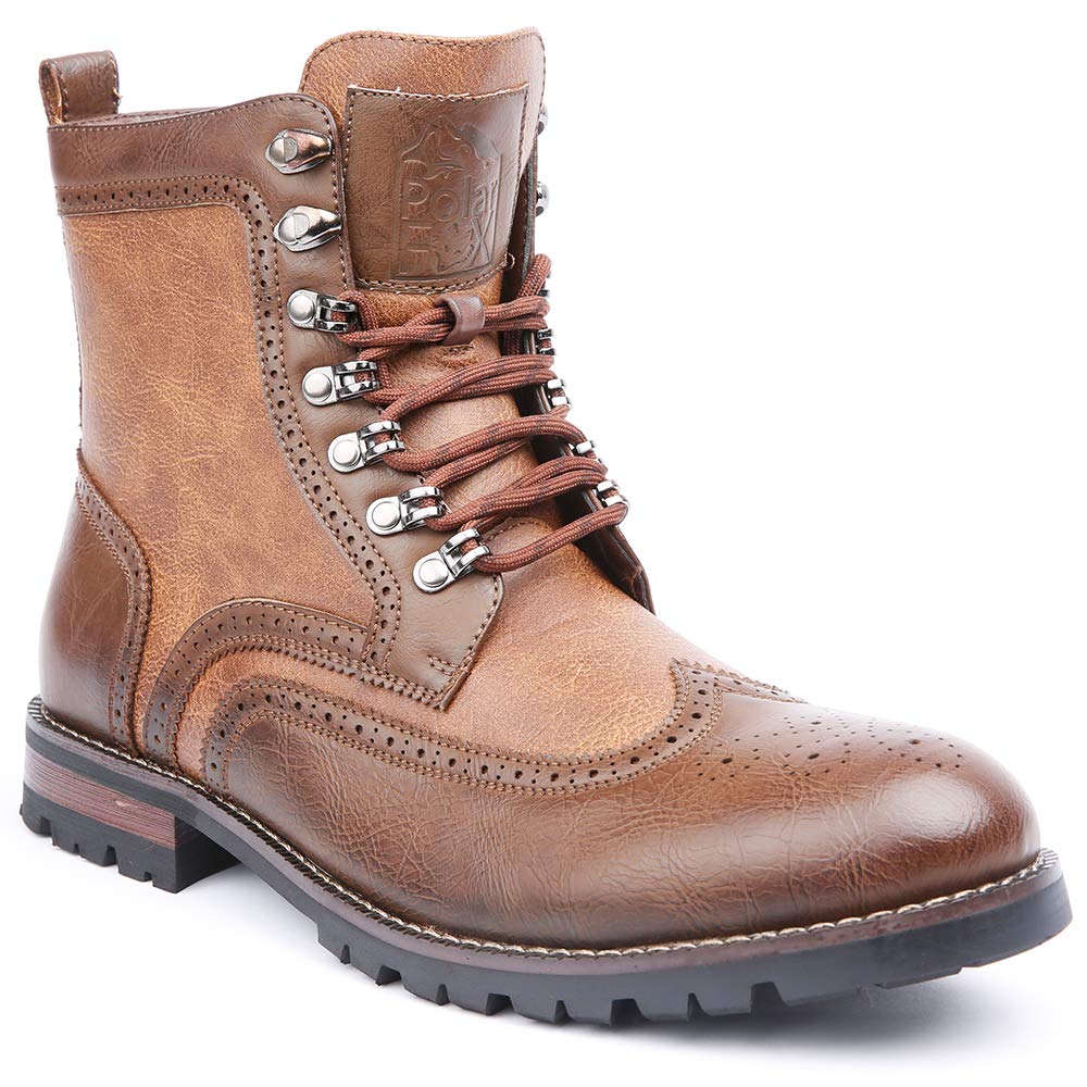 Polar Fox Men's Wingtip Brogue Dress Boot Collection | Classic & Mixed-Media Ankle Boot Styles