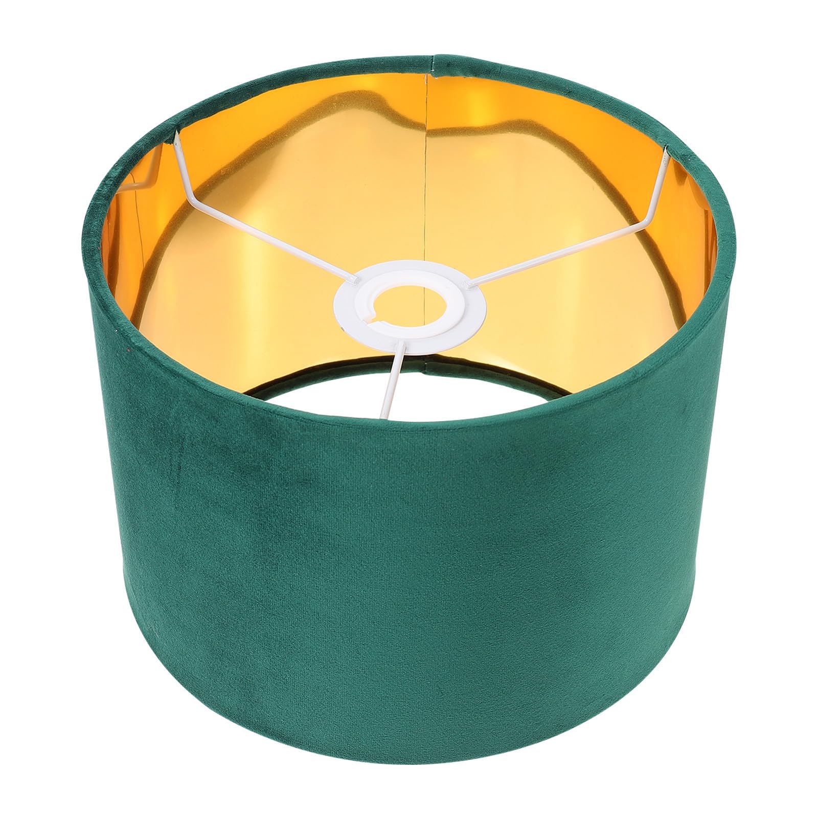 BETOOKY Paralume per Lampada da Tavolo Verde Rivestimento Interno in Velluto Dorato, Copertura Decorativa e Funzionale per Camera da Letto e Salotto