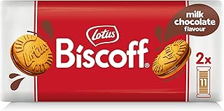 Lotus Biscoff Sandwich Cookies, Milk Chocolate Cream, 22 Cookies per pack, 7.76 Ounce