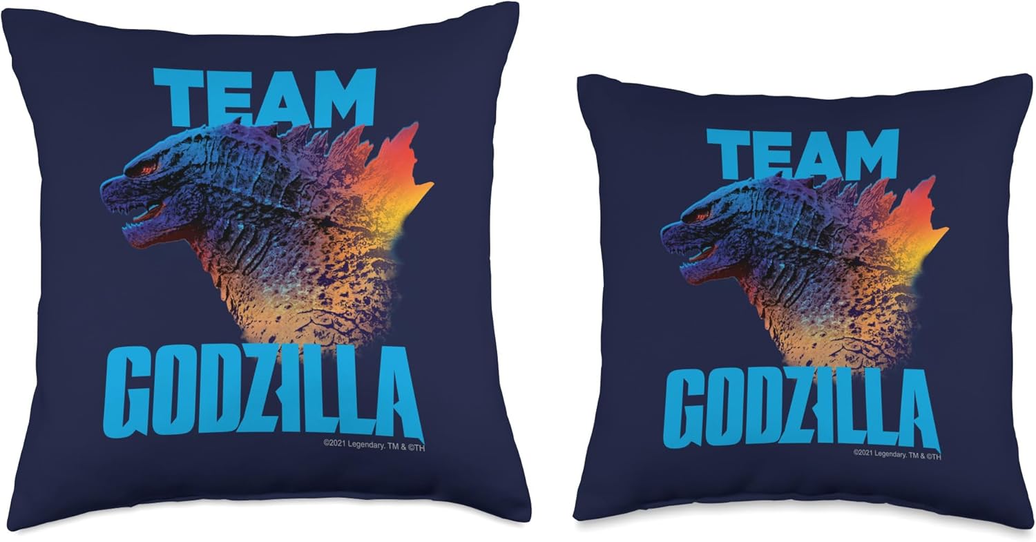 Godzilla vs Kong - Official Team Godzilla Neon Throw Pillow