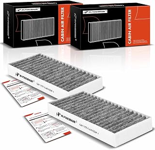 A-Premium 2-PC Cabin Air Filter with Activated Carbon Compatible with Jeep Models - Wrangler 2011 2012 2013 2014 2015 2016 2017, Wrangler JK 2018-3.6L 3.8L V6 - Replace# CF11777